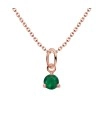 May Birthstone Silver Necklace SPE-5714